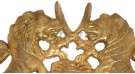 Stylish Unique Fighting Lions Decal In Sparkling Brass - SPAREZO