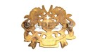 Stylish Unique Fighting Lions Decal In Sparkling Brass - SPAREZO
