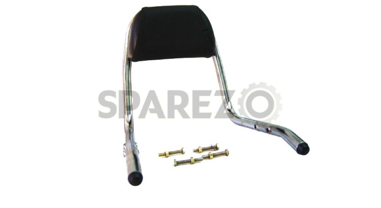 Royal Enfield Padded Backrest Chromed 350cc 500cc - SPAREZO