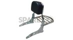 Royal Enfield Bullet Classic 350cc 500cc Harley Style Backrest Chrome - SPAREZO