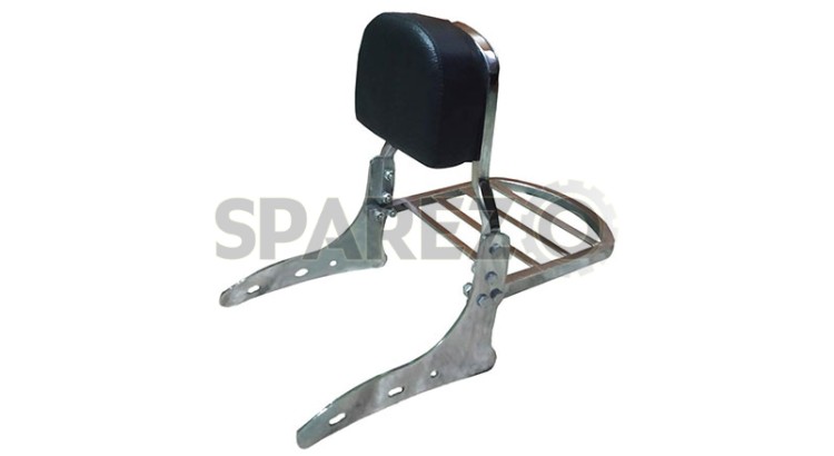 Royal Enfield Bullet Classic 350cc 500cc Harley Style Backrest Chrome - SPAREZO