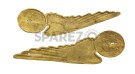 Royal Logo Brass Made Fuel Tank Badges Motif Emblem - SPAREZO