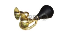 Universal Small Double Brass Horn Car, Bike, Bicycle, Pedal Car, Motor Scooter - SPAREZO