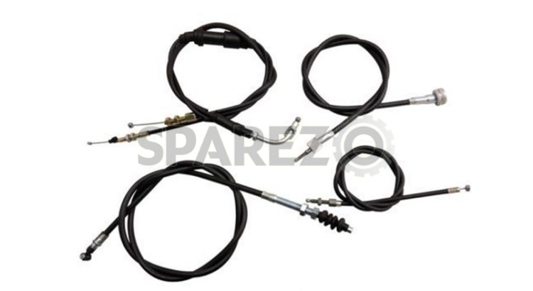 Clutch Throttle Decompressor Speedo Royal Enfield Classic Complete Cable Kit - SPAREZO