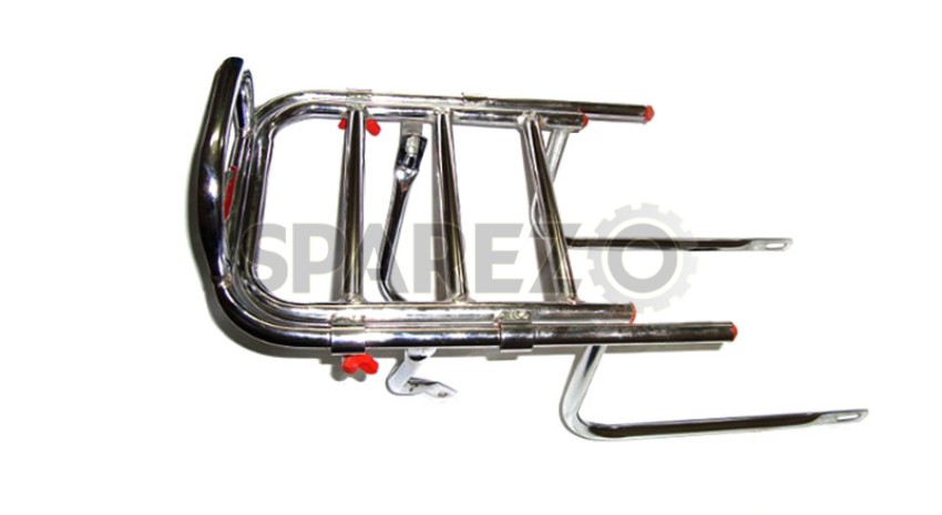 adjustable chromed rear luggage carrier royal enfield