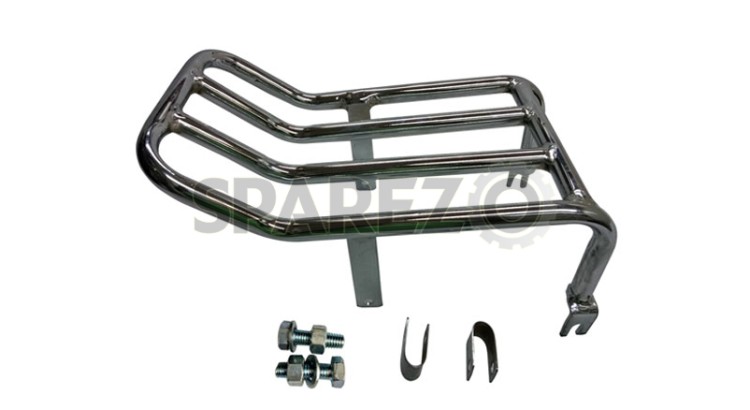 New Royal Enfield C5 Rear Luggage Rack Chromed - SPAREZO