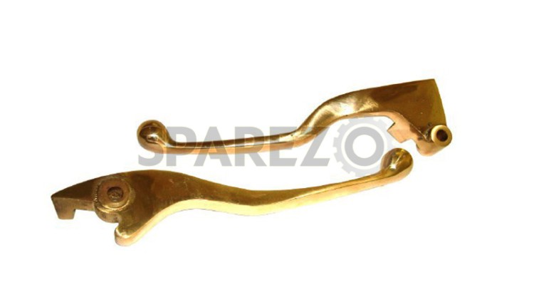 Royal Enfield Customized Solid Brass Disc Brake and Clutch Lever - SPAREZO