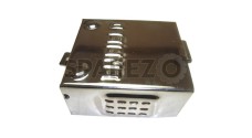 8 Volt Battery Cover Chromed With Enfield Logo - SPAREZO
