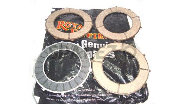 Royal Enfield 4pc Clutch Friction Plate Set - SPAREZO