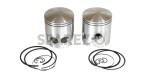 Yamaha RD350cc New & Packed 64mm Piston Assly oversize 0.40" (set of 2 Pistons) - SPAREZO