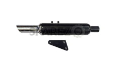 Royal Enfield Classic 350cc 500cc Short Bottle Black Exhaust Silencer - SPAREZO