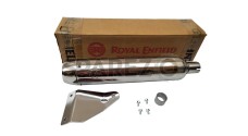 Royal Enfield Classic 350cc 500cc Silencer Silver Peashooter End Cap