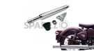 Royal Enfield Classic 500 350 Punjab Dholki Exhaust Silencer and Heat Shield Chrome - SPAREZO