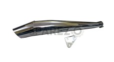 AEW Dolphine Chromed Exhaust Silencer For Royal Enfield - SPAREZO