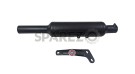 Royal Enfield Black powder Coated 500cc Short Exhaust Silencer And Bracket - SPAREZO