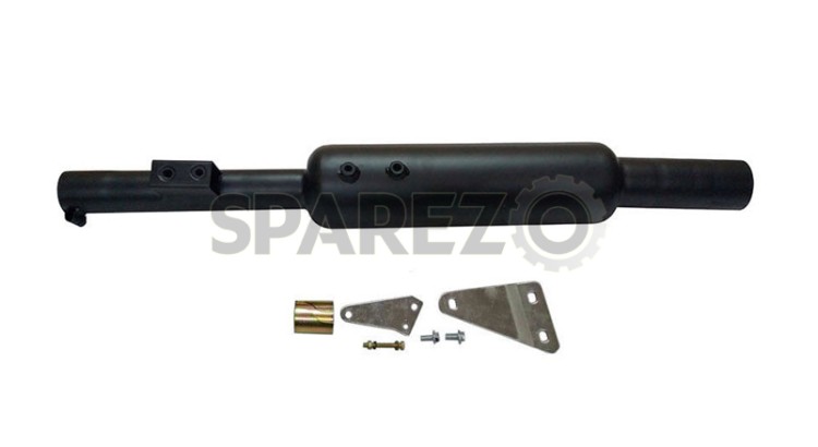 Royal Enfield Classic 500cc 350cc Black Short Exhaust Silencer - SPAREZO