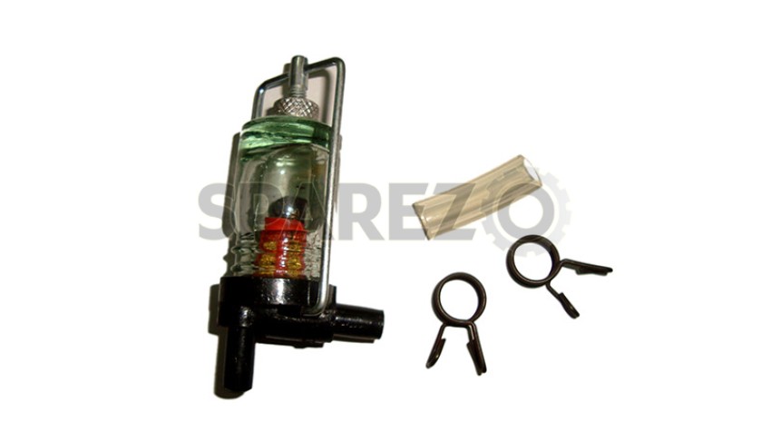 NEW SPECIAL GLASS BOWL FUEL FILTER SUITABLE FOR ROYAL ENFIELD 