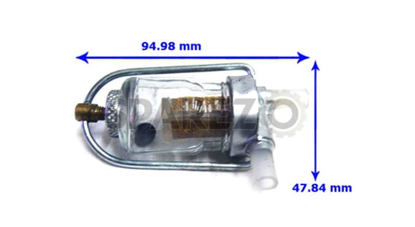 Rajdoot Royal Enfield Bullet Petrol Glass Fuel Filter Fit For Jawa 