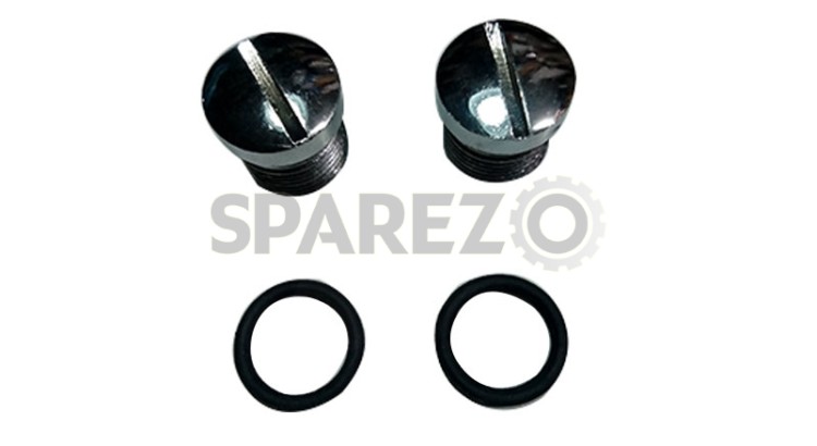 Royal Enfield Front Fork Plug Screw 350/500cc 2 Pcs - SPAREZO