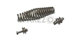 New BSA M20 M21 Fork Girder Spring Chrome With Top & Bottom Fitting Nuts - SPAREZO