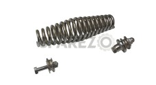 New BSA M20 M21 Fork Girder Spring Chrome With Top & Bottom Fitting Nuts
