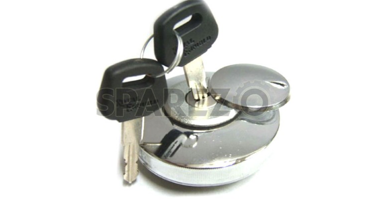 Royal Enfield Petrol Tank Lock Double Chrome With 2 Keys - SPAREZO