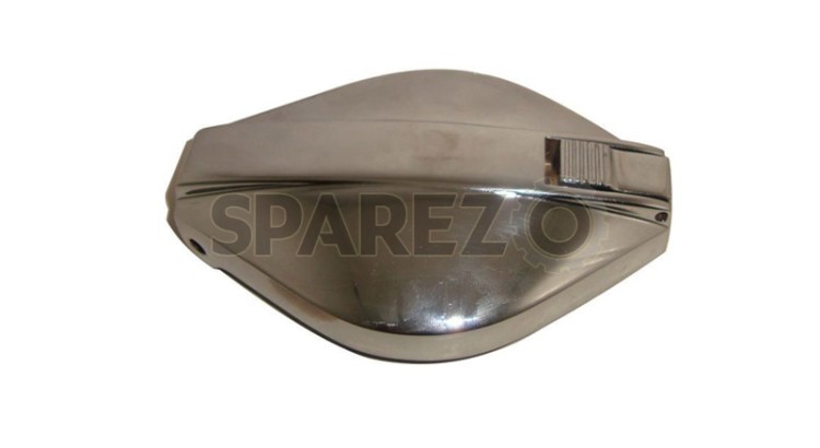 Chrome Hinged Flip-Up Fuel Tank Cap Part No. 06-0681 For Triumph Bike  - SPAREZO