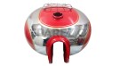 Royal Enfield Chrome Red Petrol Tank With Grill and Knee Pad - SPAREZO