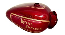 Royal Enfield Fuel Tank 25 Liters With Gold Hand Paint Lining  - SPAREZO