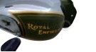 Royal Enfield Big Fuel Tank in Chrome and Battle Green Color With Knee Pads - SPAREZO
