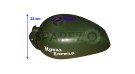 Royal Enfield Battle Green Army Deluxe Petrol Tank - SPAREZO