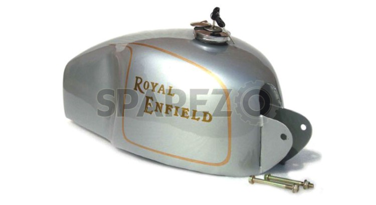 Customized Silver Painted Clubman Petrol Tank - SPAREZO