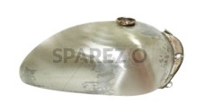 Royal Enfield Interceptor Raw Steel Petrol Tank Reproduction - SPAREZO