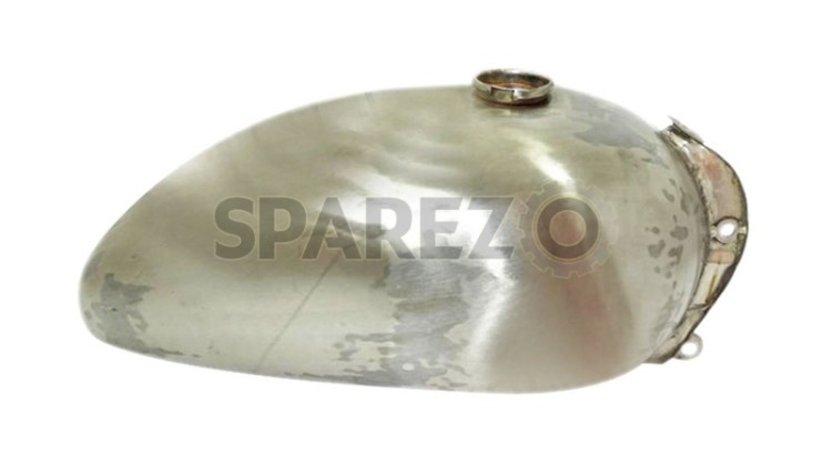 Royal Enfield Interceptor Raw Steel Petrol Tank Reproduction - SPAREZO