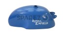 Royal Enfield Cafe Racer Blue Painted 4 Gallon Petrol Tank - SPAREZO