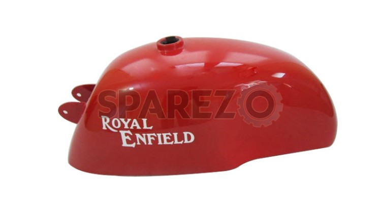 Royal Enfield Cafe Racer Bright Red Painted Petrol Tank - SPAREZO