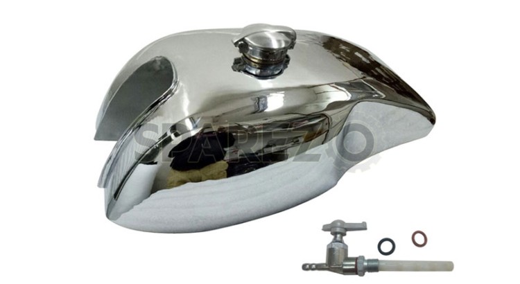 Honda CB400 Cafe Racer Chrome Gas Fuel Petrol Tank W Monza Cap - SPAREZO