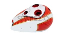 Reproduction Bare Metal Ariel Square Four Red Hunter Painted Fuel Gas Tank New - SPAREZO