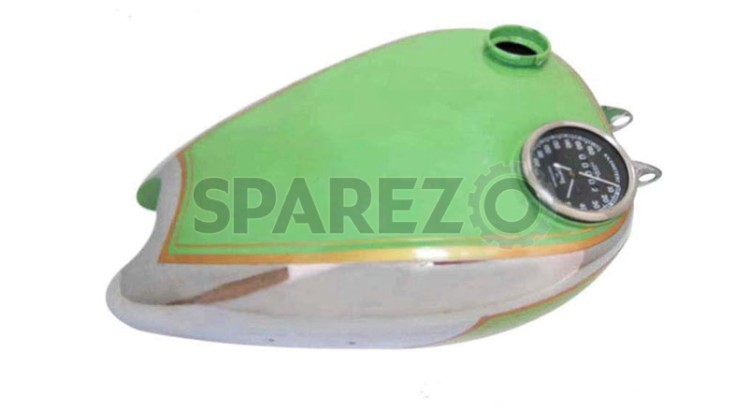 Vintage BSA B31 Model Green Painted Chromed Petrol Tank With Speedometer Cavity - SPAREZO