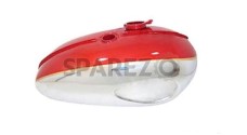 New BSA A65 2 Gallon Red Painted Chrome Petrol Tank 1968-69 US Specification - SPAREZO
