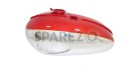 New BSA A65 2 Gallon Red Painted Chrome Petrol Tank 1968-69 US Specification - SPAREZO