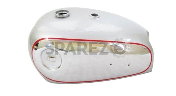 BSA A7 A10 Silver Painted Chrome Petrol Tank - SPAREZO