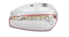 BSA A7 A10 Silver Painted Chrome Petrol Tank - SPAREZO