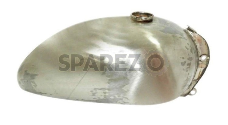 Vintage Royal Enfield Interceptor Raw Steel Petrol Tank Reproduction - SPAREZO