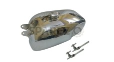 Royal Enfield Cafe Racer Clubman Continental GT Gas Fuel Petrol Tank Chrome