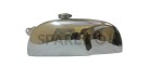 Royal Enfield Cafe Racer Clubman Continental GT Gas Fuel Petrol Tank Chrome - SPAREZO