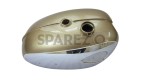 BSA A65 Lightning Thunderbolt Golden Painted Chrome Gas Fuel Petrol Tank - SPAREZO