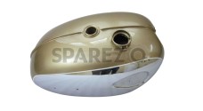 BSA A65 Lightning Thunderbolt Golden Painted Chrome Gas Fuel Petrol Tank - SPAREZO