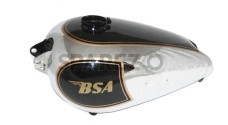 New Chrome Plated Black Paint Petrol Gas Tank For BSA M20 1930's Civilian Model - SPAREZO