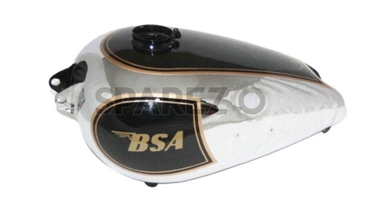 New Chrome Plated Black Paint Petrol Gas Tank For BSA M20 1930's Civilian Model - SPAREZO